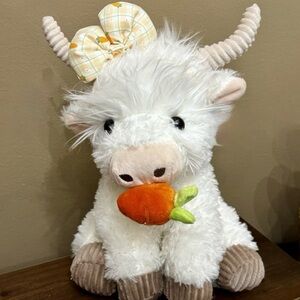 Plush Cow with Carrot Toy